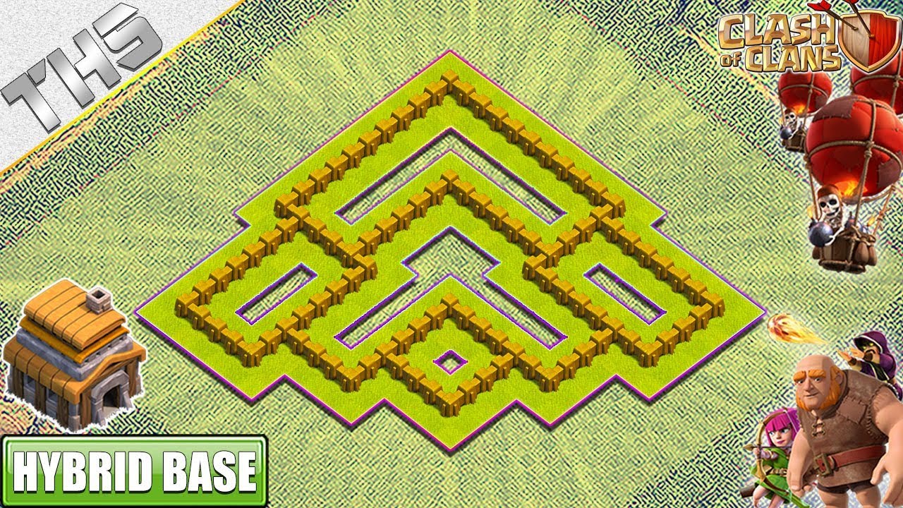 NEW BEST TH5 Base 2019 with COPY LINK - Clash of Clans