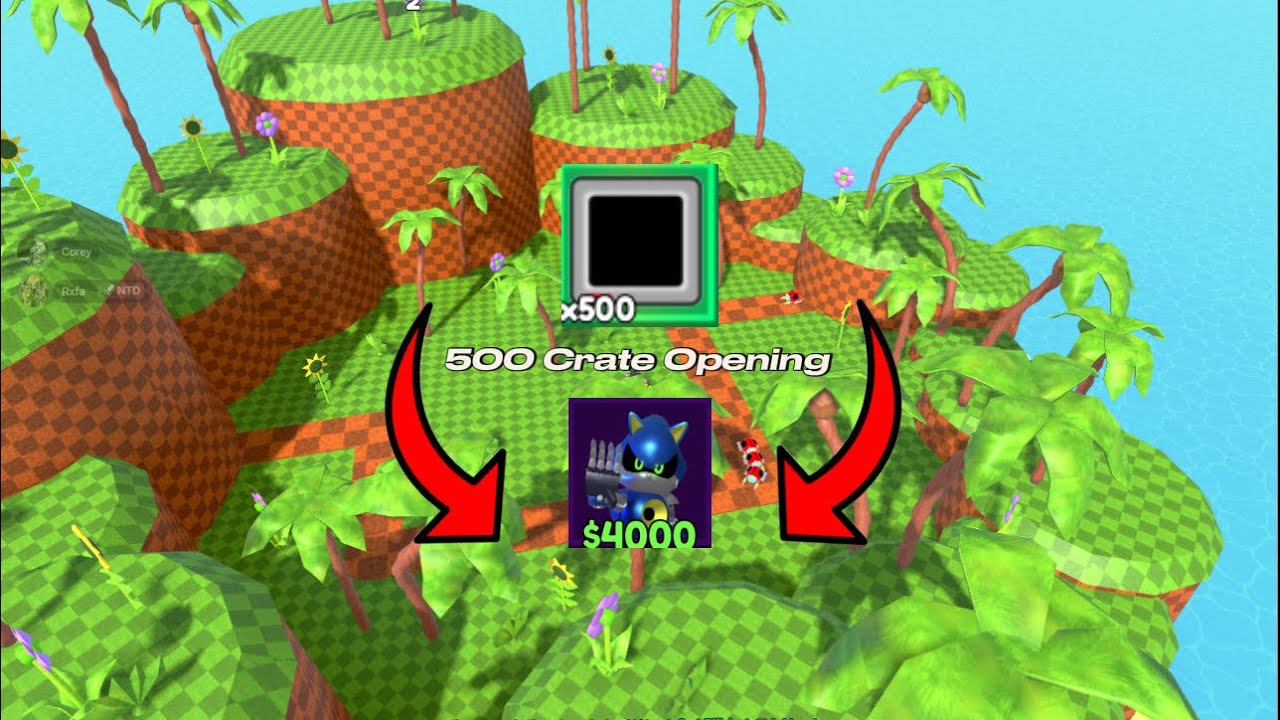 500 TEST-CRATE OPENING!! In Project Sonic TD  
