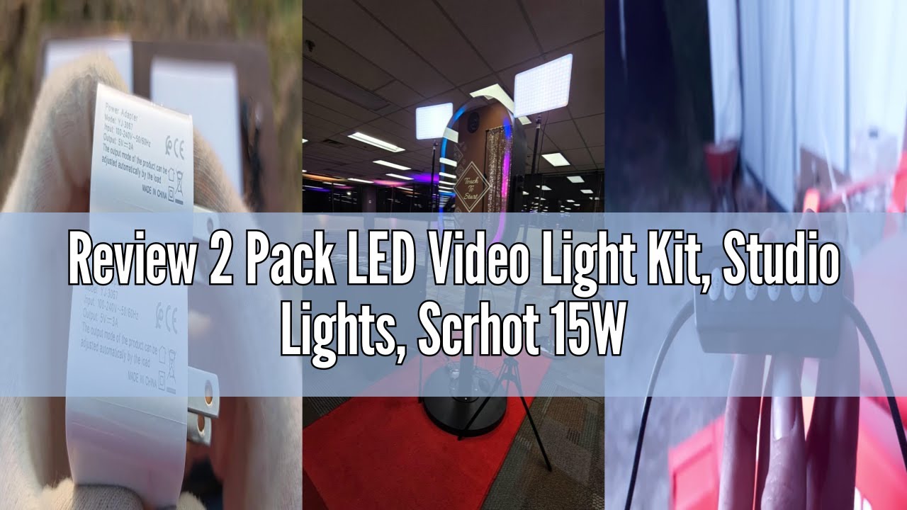Review 2 Pack LED Video Light Kit, Studio Lights, Scrhot 15W Photography Lighting Kit with 64
