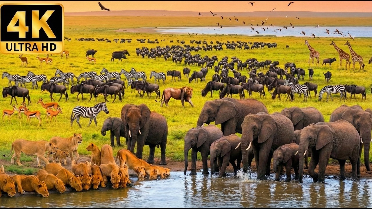 4K Jungle Wildlife Relaxation 🌿 Nature Sounds, Exotic Animals & Rainforest Ambience
