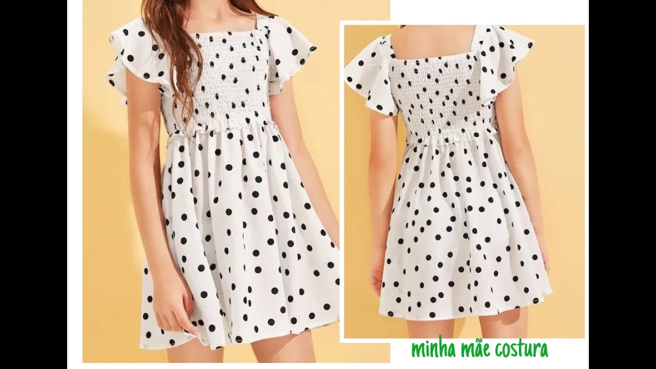 VESTIDO LASTEX COM MANGA GODE