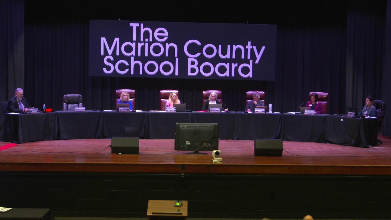 Marion County School Board Work Session, January 22, 2026