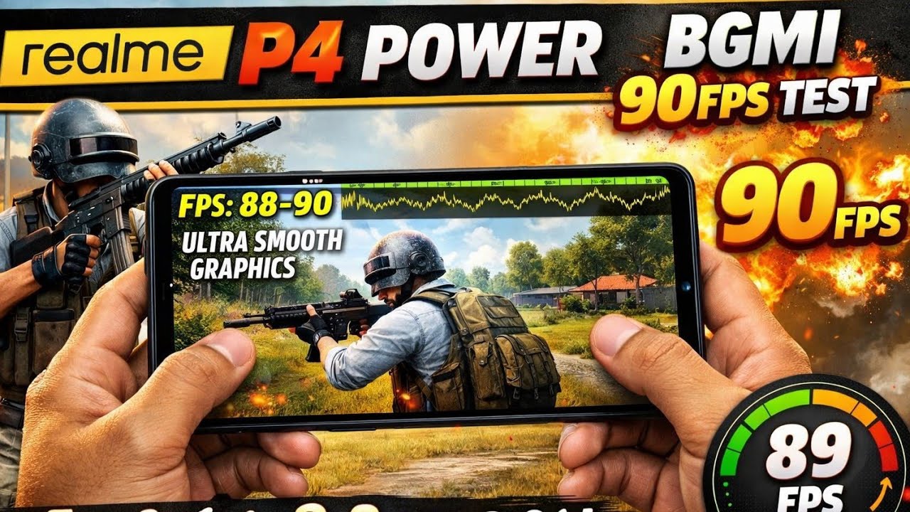 Realme P4 Power BGMI 90 FPS Test 🔥 | Extreme Gaming Performance Review