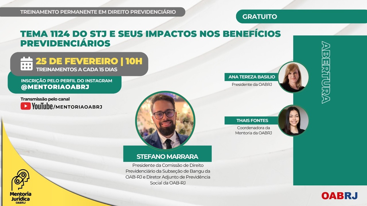 tema 1124 do STJ e seus impactos nos benefícios previdenciários - 25/02 - 10h