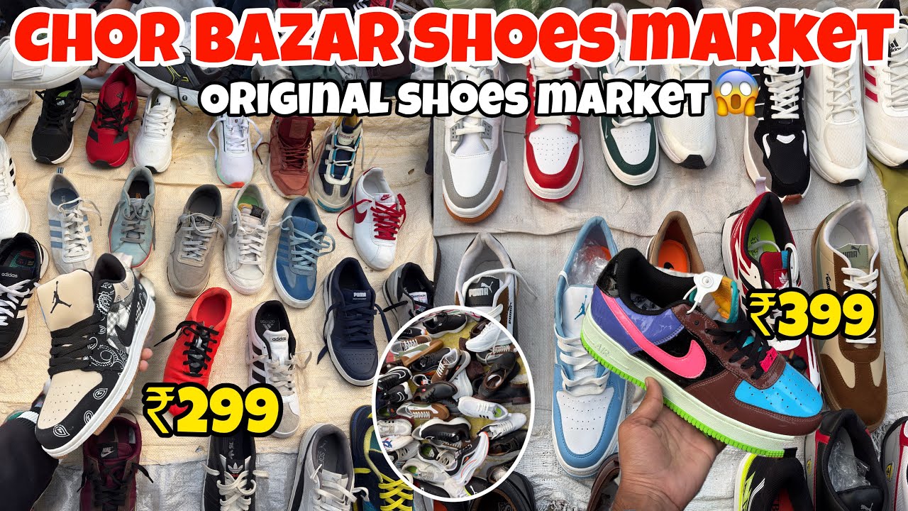 Chor Bazaar Original Shoes Market 😱 Nike Adidas Puma Just ₹999 | Full Market Tour
