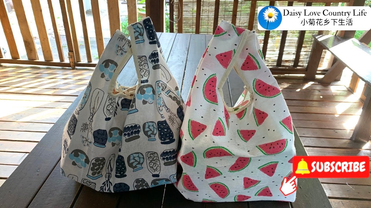 DIY REUSABLE GROCERY BAG , TOTE BAG