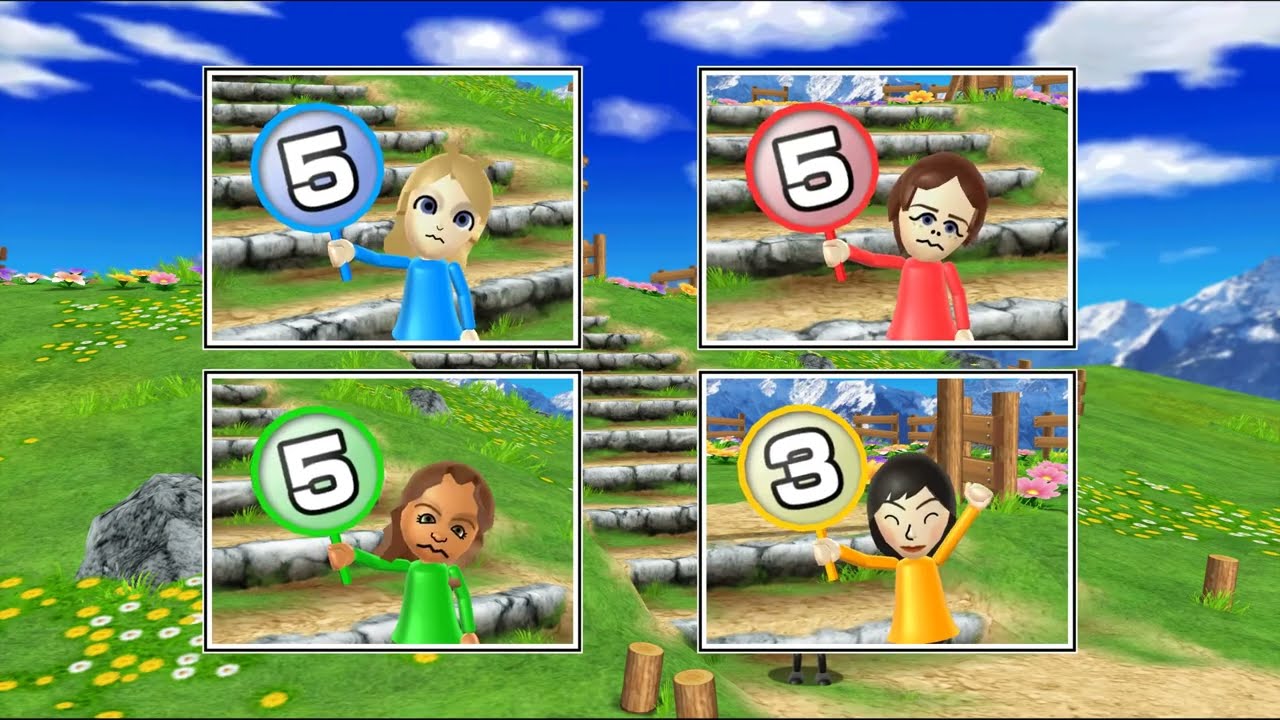 Wii Party Battle Of The Minigames - Peach Vs Giovanna Vs Naomi Vs Misaki