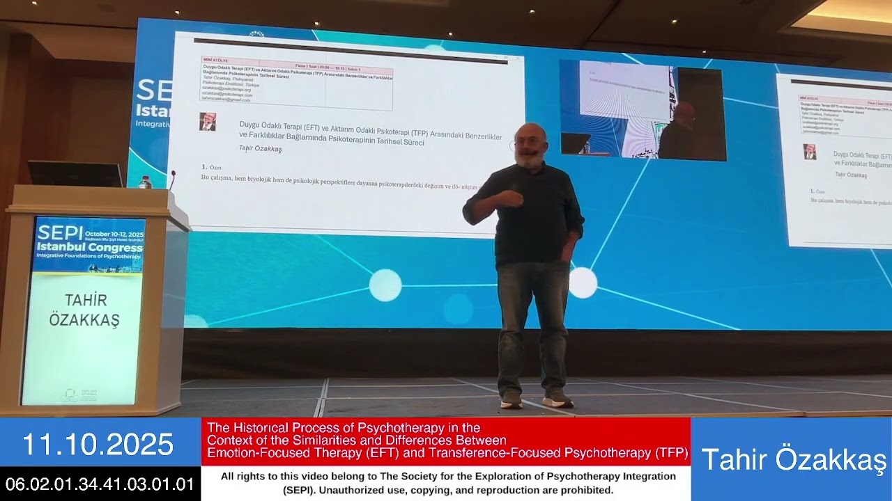 MİNİ ATÖLYE Pazar | Saat | 09:00 — 10:15 | Salon 1  (EFT) ve  (TFP) Psikoterapinin Tarihsel Süreci