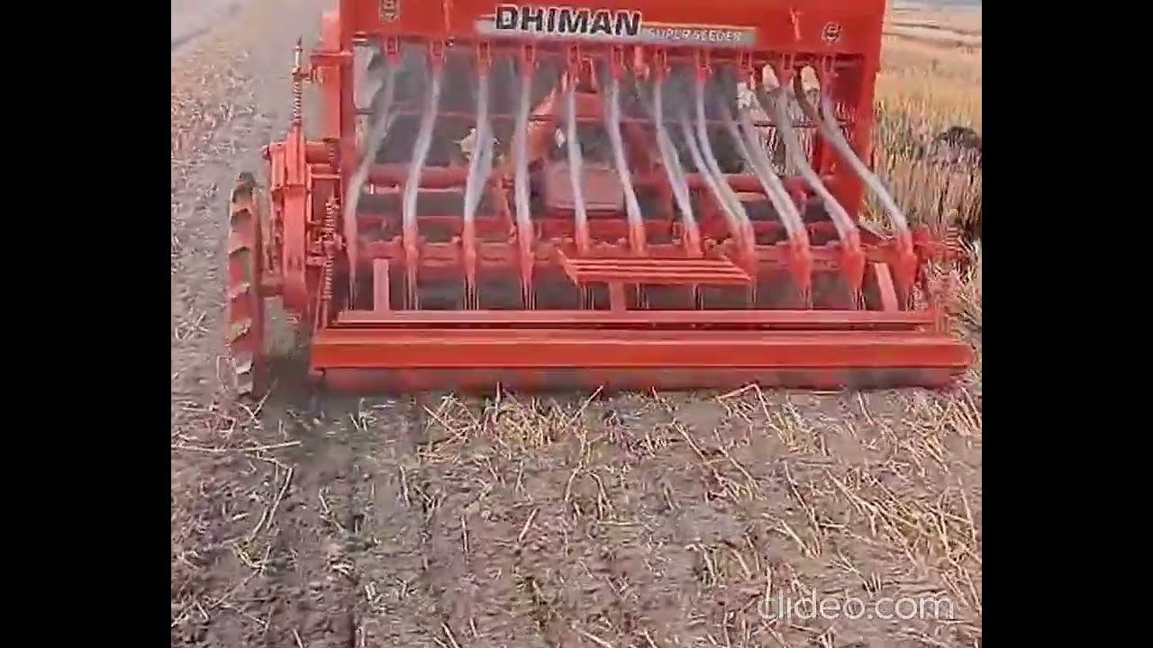 Dhiman Super Seeder 7 Feet 11 Tyne Swaraj Tractor 2 Speed