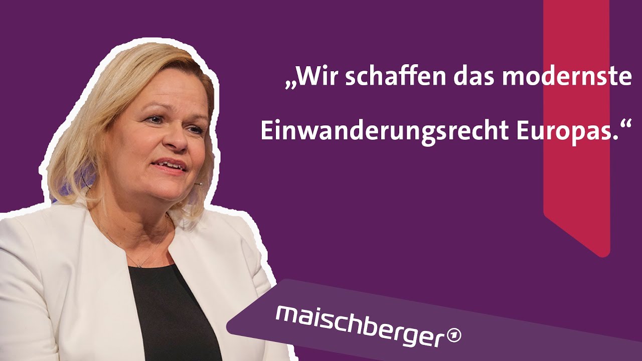 Razzia bei Reichsbürgern und Fachkräfte-Zuwanderung: Innenministerin Nancy Faeser | maischberger