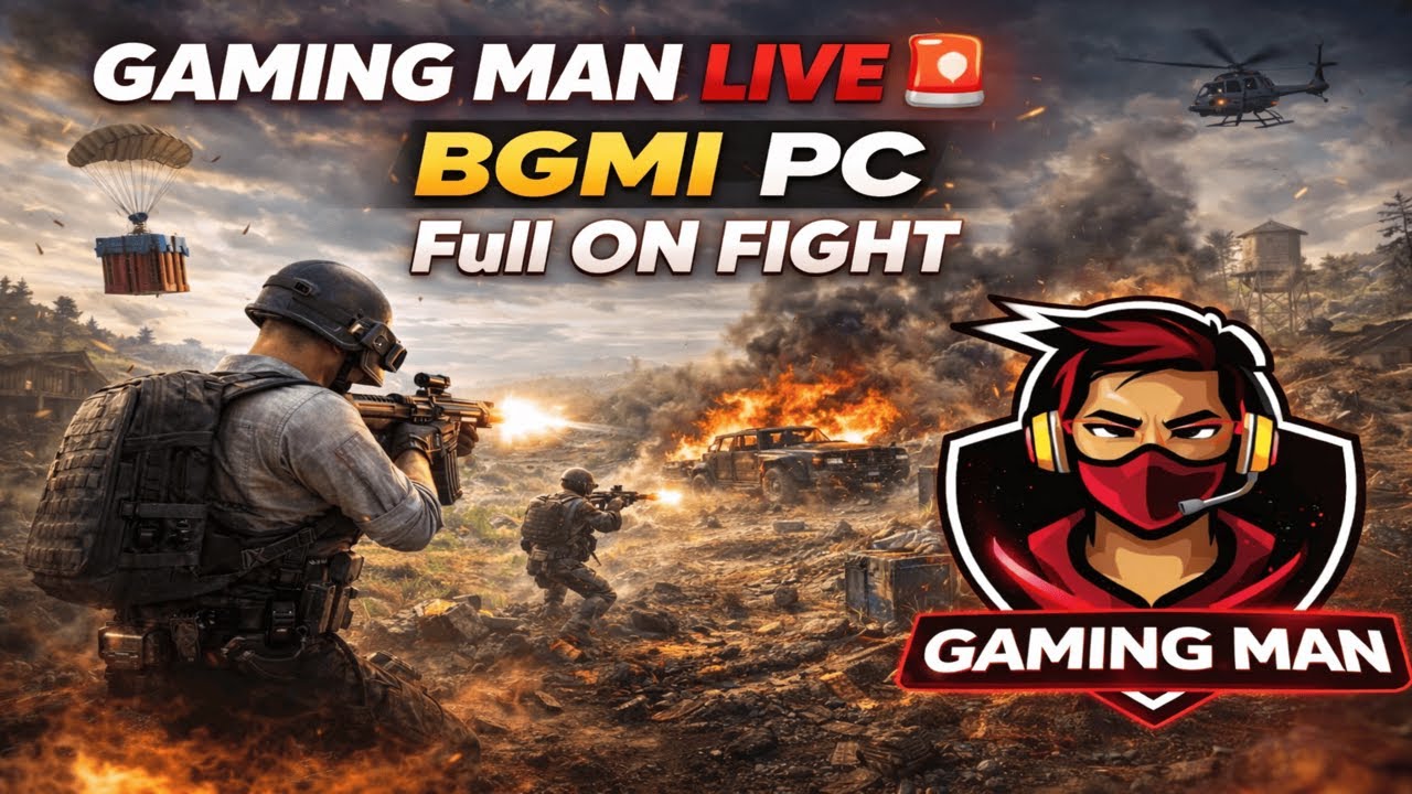 GAMING MAN LIVE 🚨 | BGMI PC | Full ON FIGHT