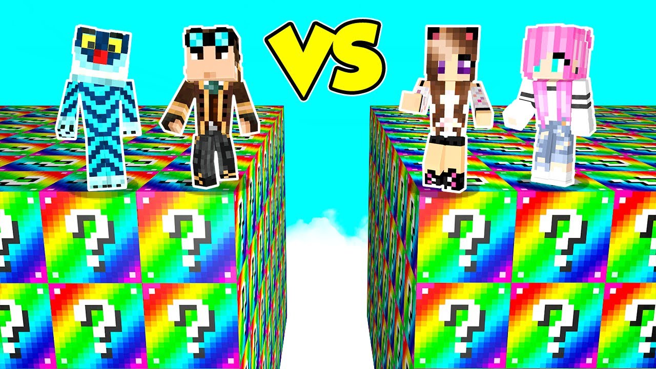 GUERRA DEI LUCKY BLOCK ARCOBALENO SU MINECRAFT! 🌈