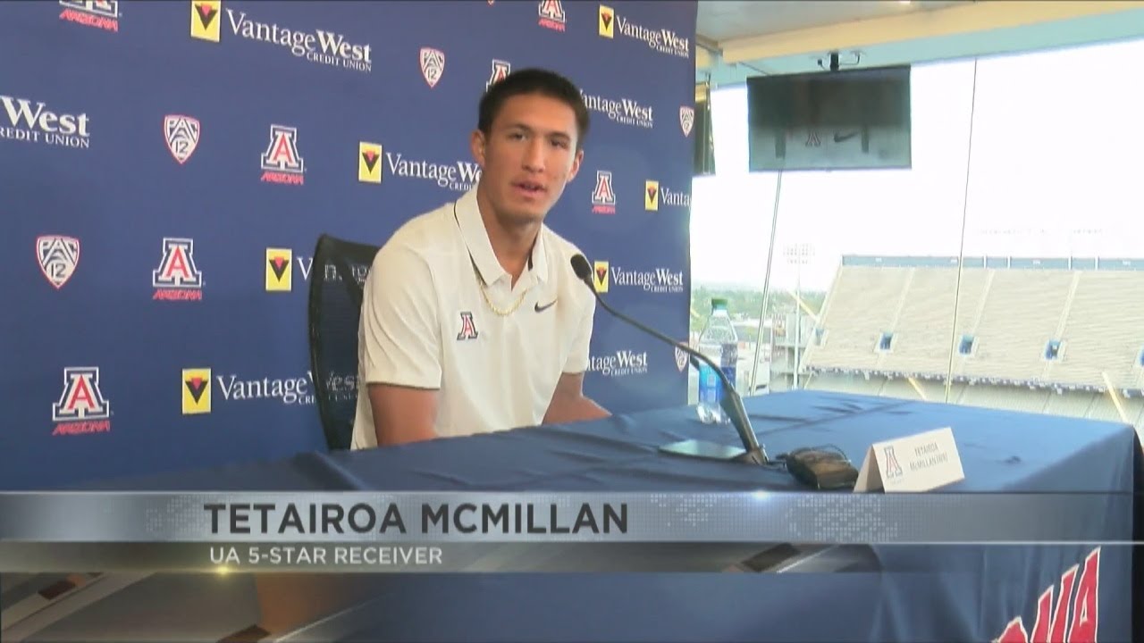 UofA football's top recruit ever goes 1-on-1 with KVOA; Meet Tetairoa McMillan & Noah Fifita