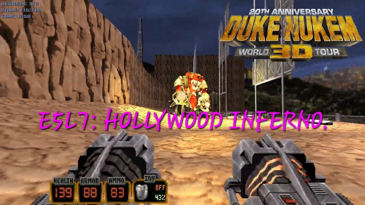 HOLLYWOOD INFERNO. | Duke Nukem 3D - E5L7. (100% Secrets, 