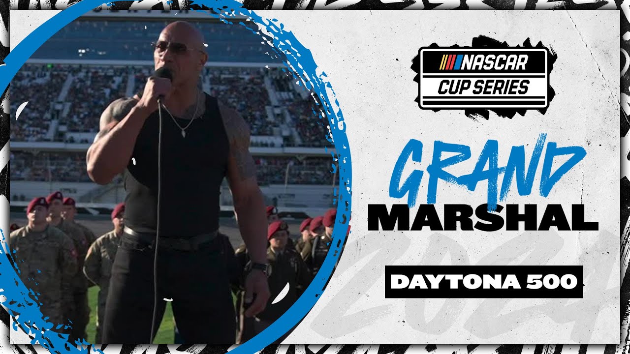 The Rock delivers an electric first command of the season at the Daytona 500