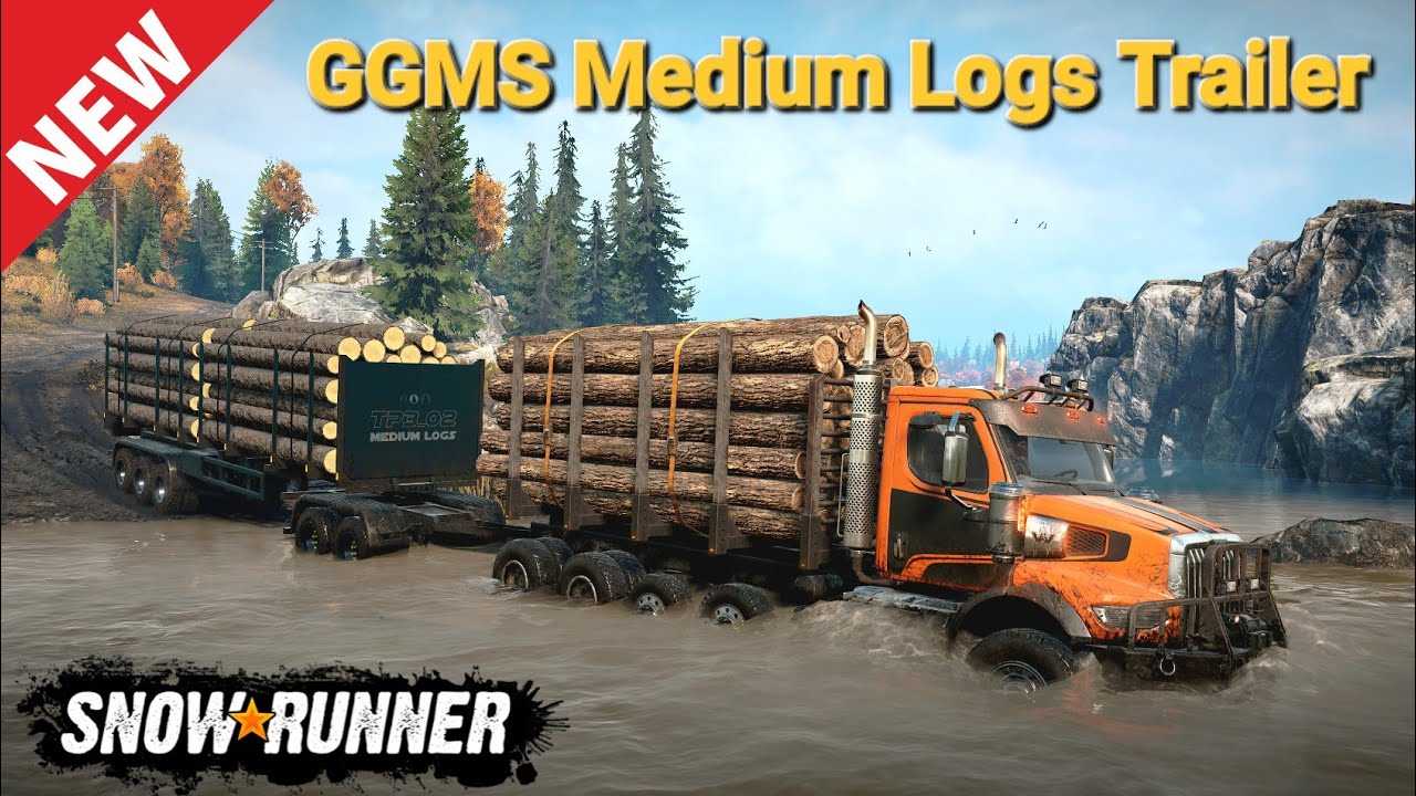 New GGMS Medium Logs Trailer In SnowRunner