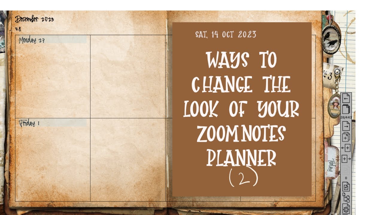 (Part 2  of 3) Ways To Change The Look Of Your ZoomNotes Planner -