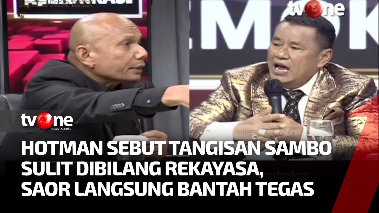 Debat dengan Hotman Paris Soal Sambo Menangis, Saor: Itu Trik yang Dibangun Oleh Sambo | tvOne