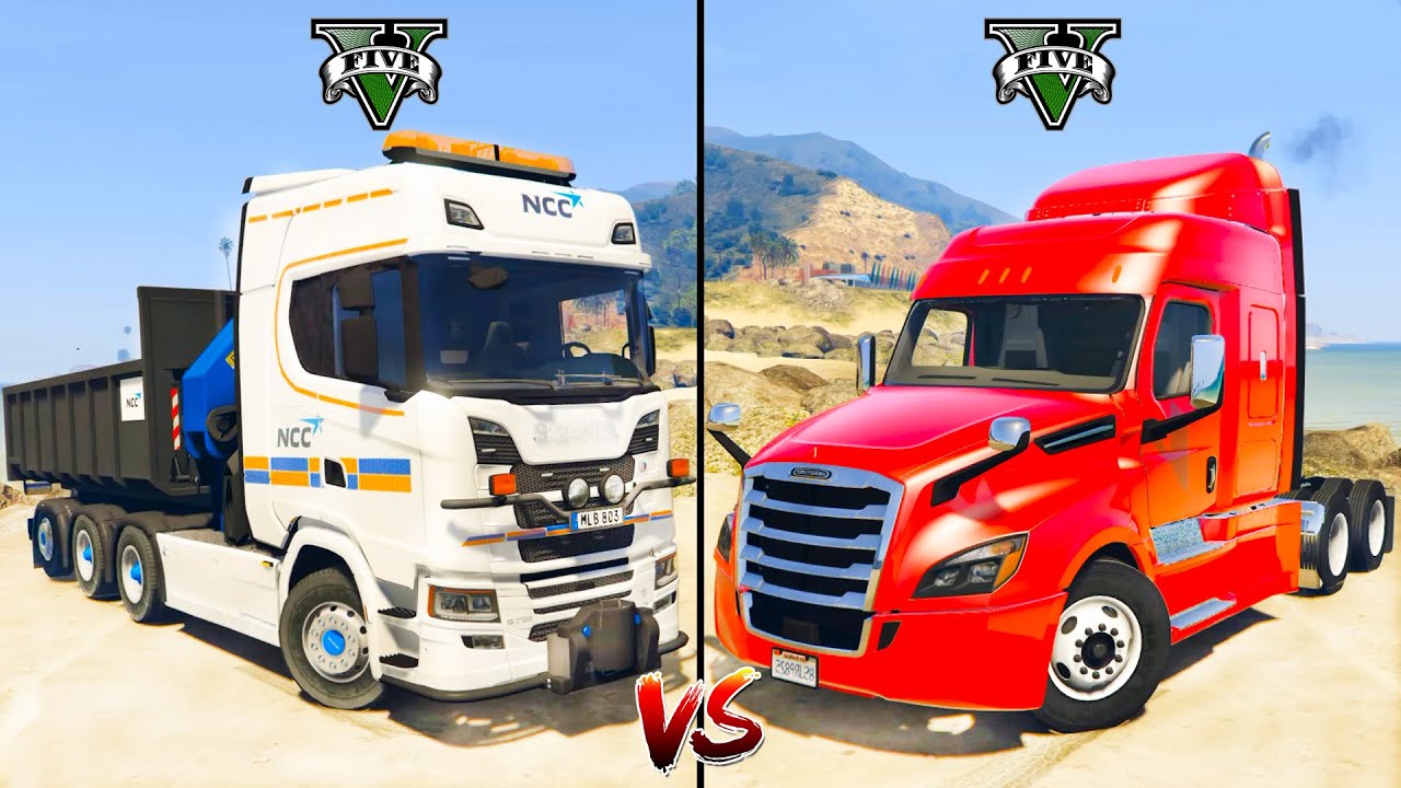 Cascadia Truck vs Service Truck - GTA 5 Cars Which is best?