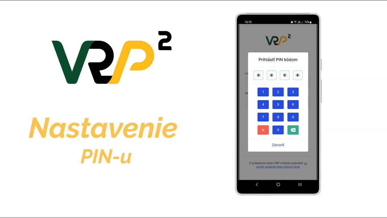 Nastavenie PIN-u vo VRP2
