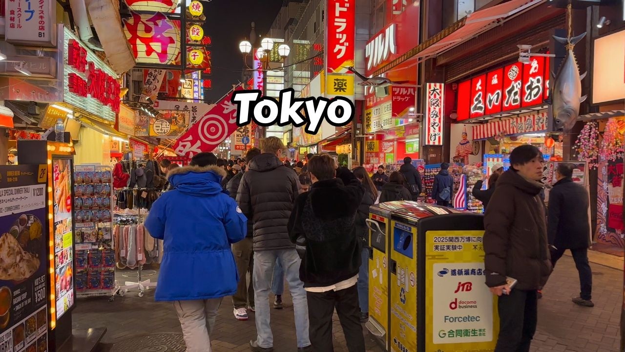 Japan 4k Walking Tour Osaka Dotonbori Street