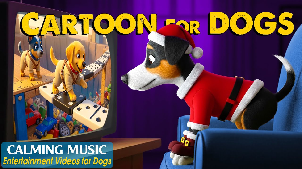 Dog Cartoon: Christmas Videos for Dogs to Watch When Home Alone - Anti-Anxiety & Prevent Boredom
