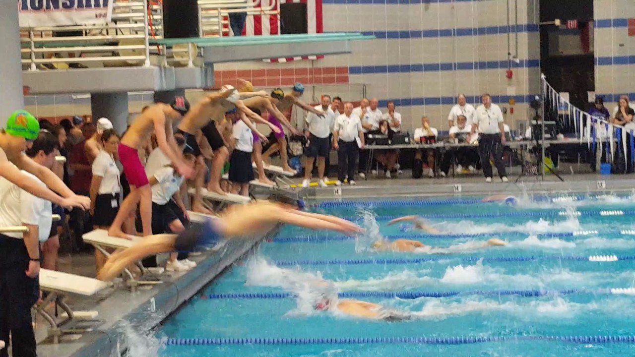 Boys 400 free relay Final at the 2017 Virginia 6A North High School Swimming Championships