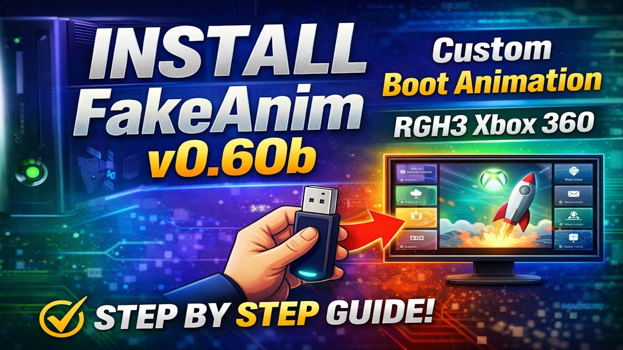 🎬 Как установить FakeAnim v0.60b | Пользовательская анимация загрузки (RGH3 Xbox 360)