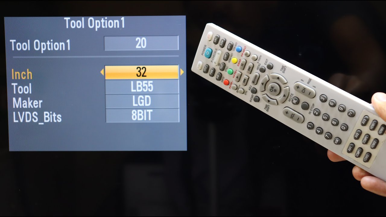 LG Service Remote Change Screen Size In ADJ Settings