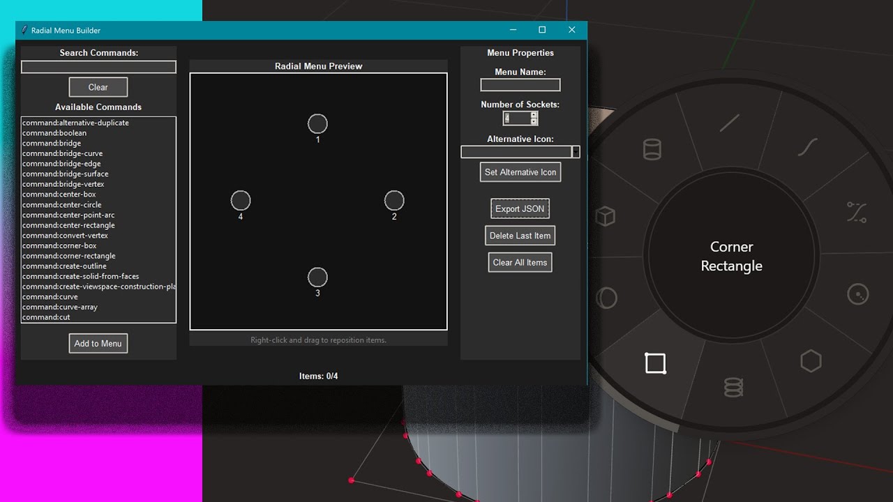 Make RADIAL menus in PLASTICITY in a Jiffy!