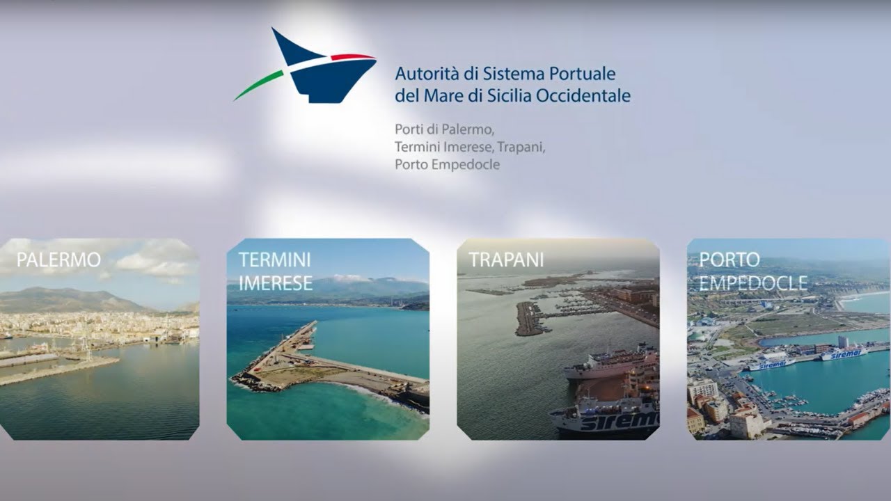 Le opere finite e quelle in corso nei porti di: Palermo, Termini Imerese, Trapani, Porto Empedocle