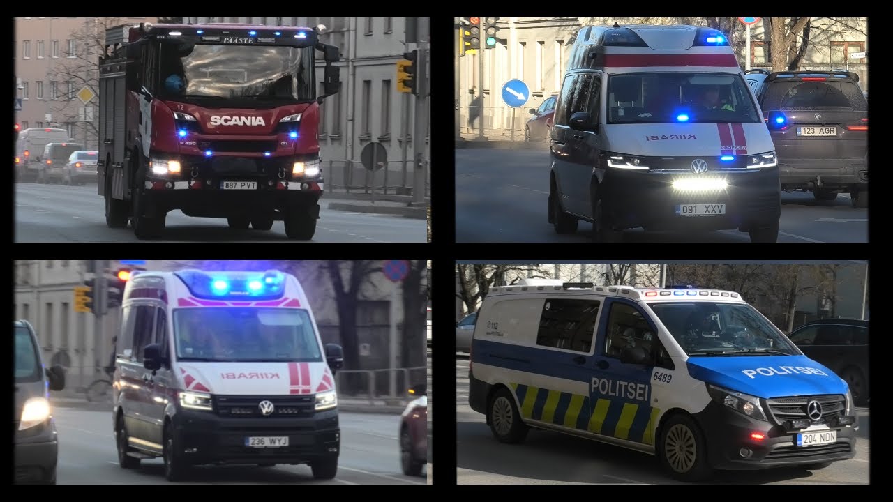 Compilation of Emergency Vehicles Responding in Estonia. Alarmsõidukid Eestis Märts 2025