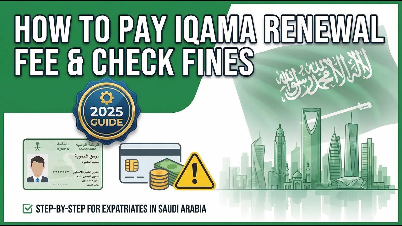 How to Pay Iqama Renewal Fee and Check Iqama Fines in Saudi Arabia | 2025 Guide Urdu Hindi