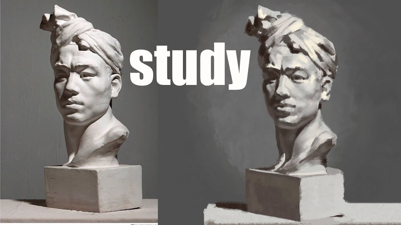 Statue Study - Digital Painting Timelapse