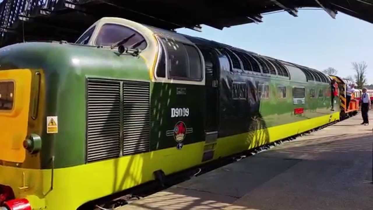 Bluebell Railway - Deltic's arrive and crane shunt - 15th April 2015