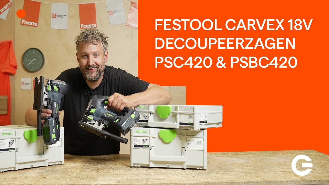 🟢 Festool accu decoupeerzaag. CARVEX PSC420 & PSBC420 18V
