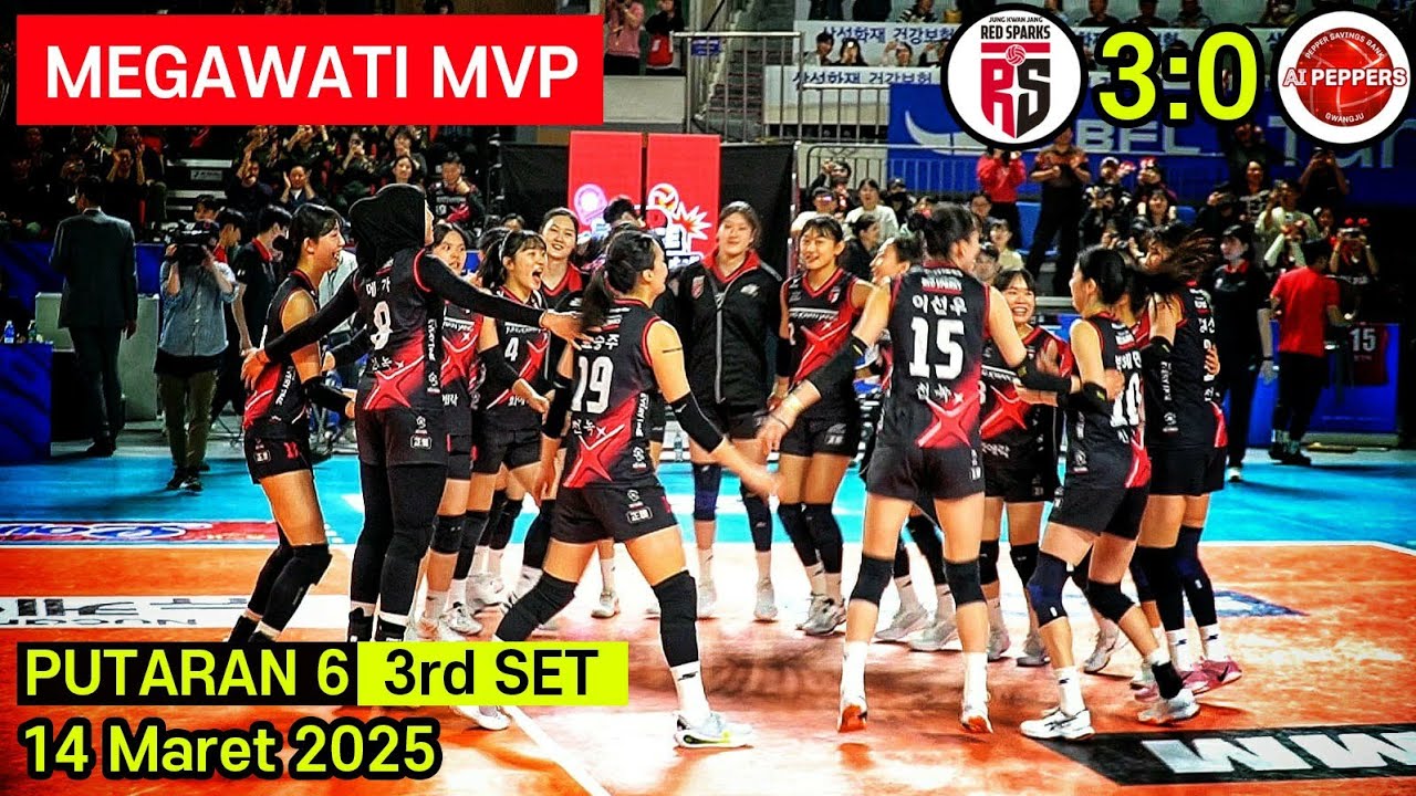 [MEGA FANCAM] SET 3 RED SPARKS VS AI PEPPERS 3:0 (14 MARET 2025)