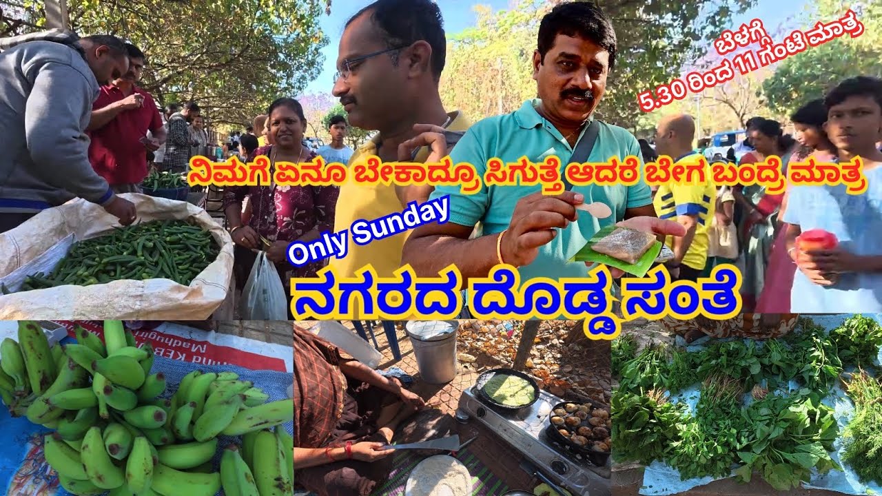 ನಗರದ ದೊಡ್ಡ ಸಂತೆ ನಿಮಗೆ ಏನೂ ಬೇಕಾದ್ರು ಸಿಗುತ್ತೆ ಆದರೆ ಬೇಗ ಬಂದ್ರೆ ಮಾತ್ರ, ಬೆಳಗ್ಗೆ 5.30 ರಿಂದ 11 ಗಂಟೆ ಅಷ್ಟೆ 
