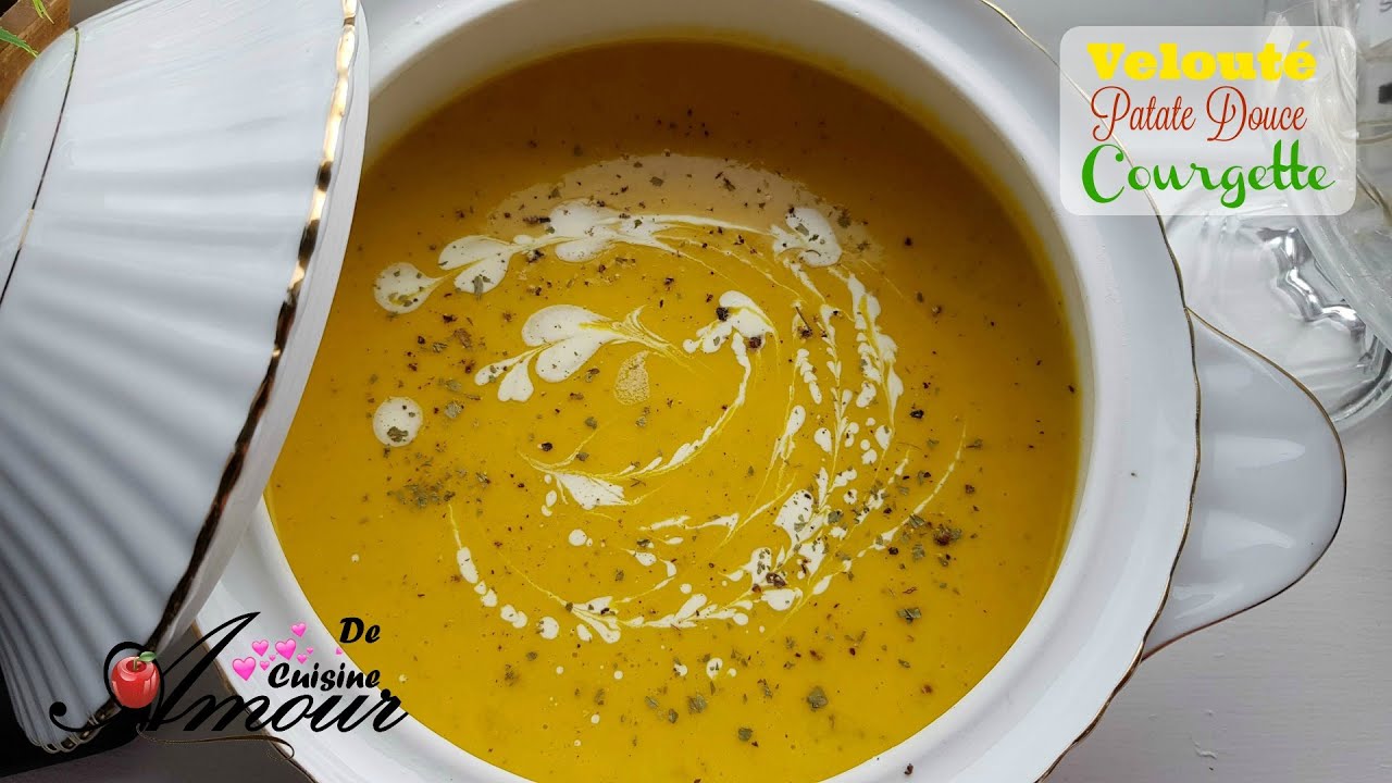 velouté de patate douce et courgette, recette facile