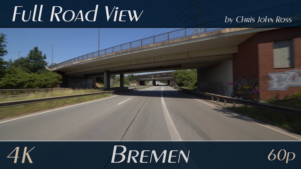 Bremen, Germany: Häfen, Burglesum - Beim Industriehafen, Autobahn (A281) - 4K (UHD/2160p/60p) Video