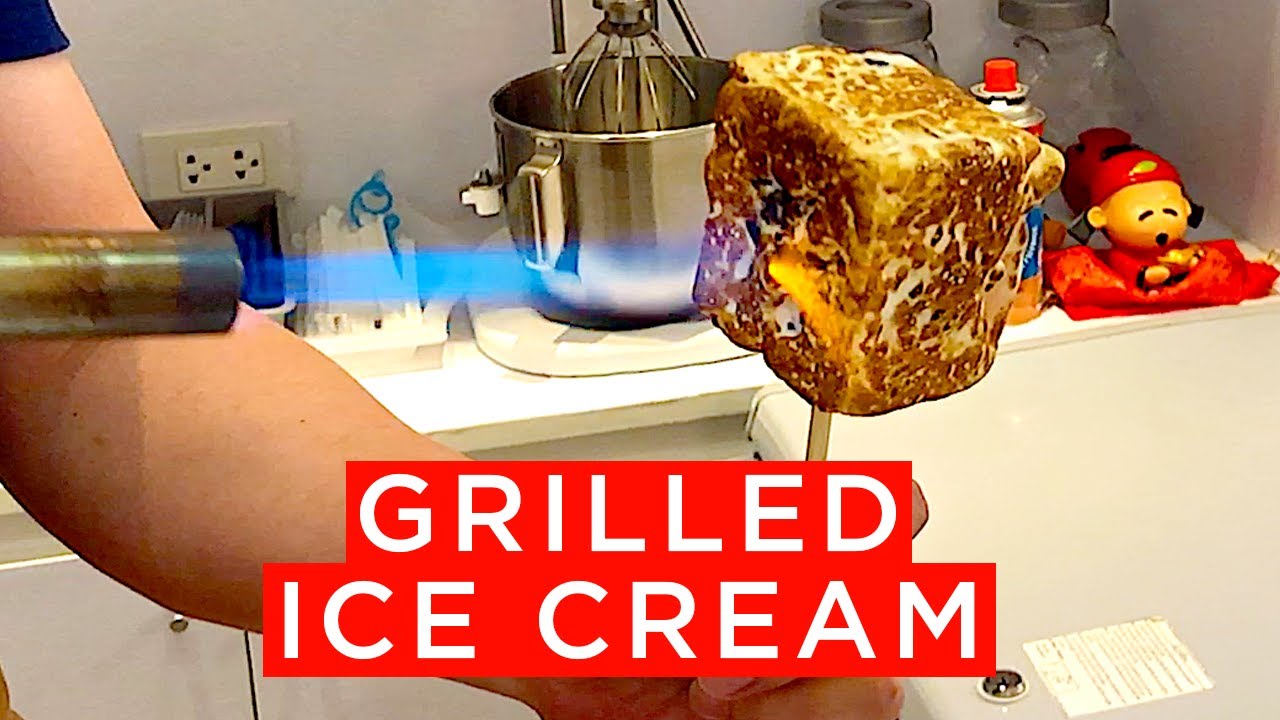 GRILLED MARSHMALLOW ICE CREAM (LYCHEE FLAVOUR) | Bangkok Street Dessert
