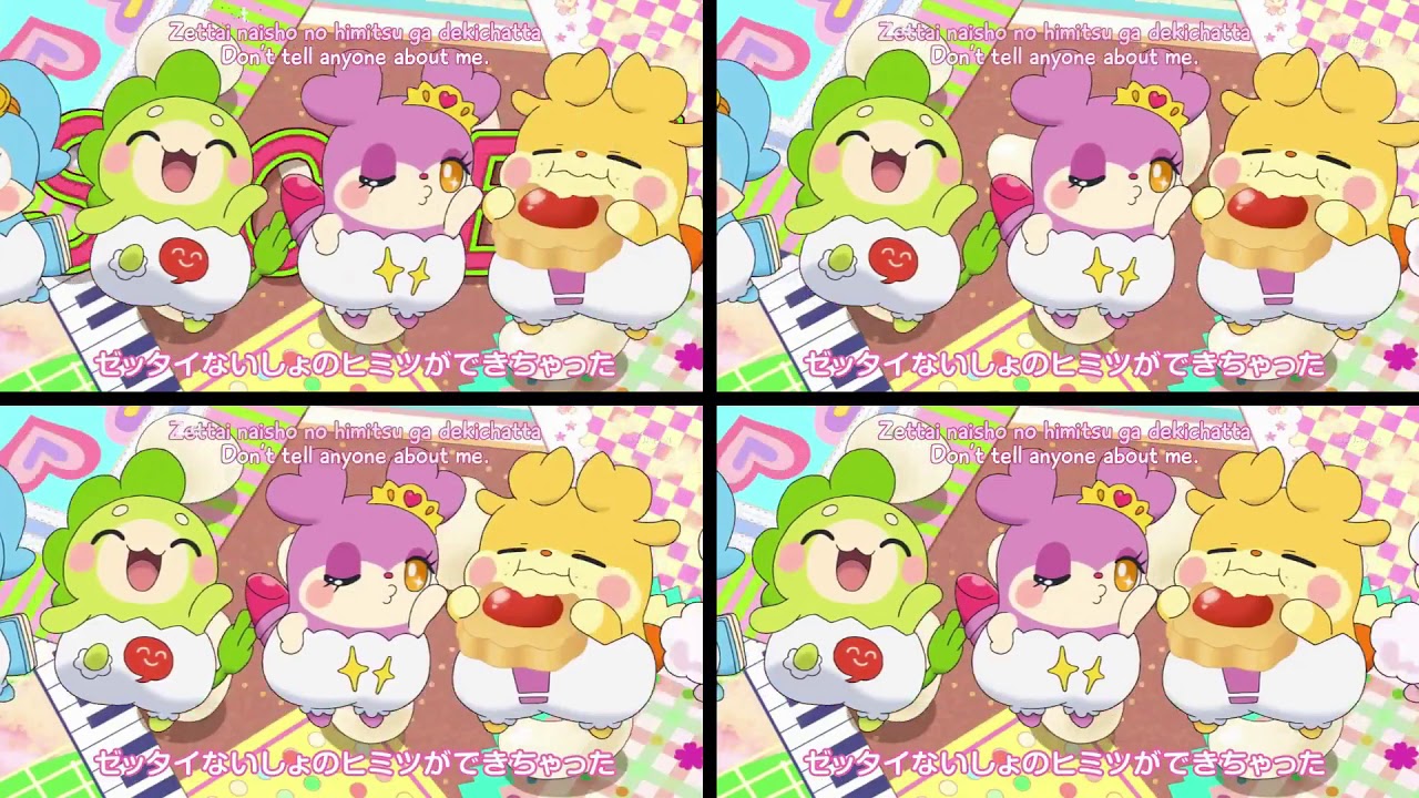 Himitsu no Cocotama OP 1 Version 1-4 Comparison