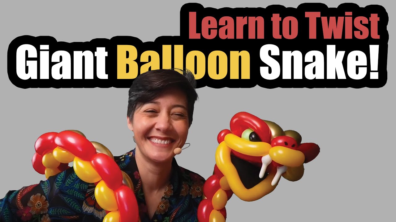 🎈🐍Learn to Twist Giant Balloon Snake🎈 (Balloon Art How To)