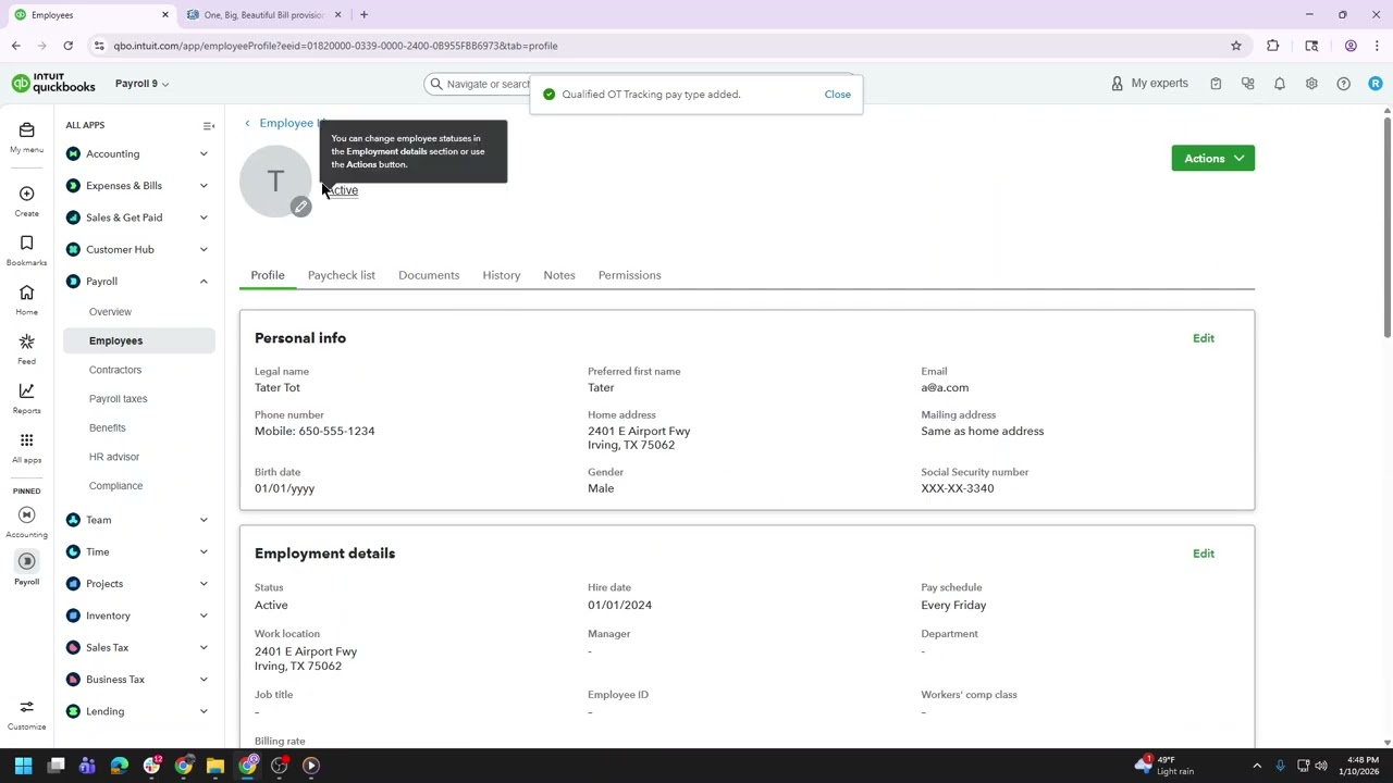 Qualified Overtime Feature In QBO Payroll Is Now Live!