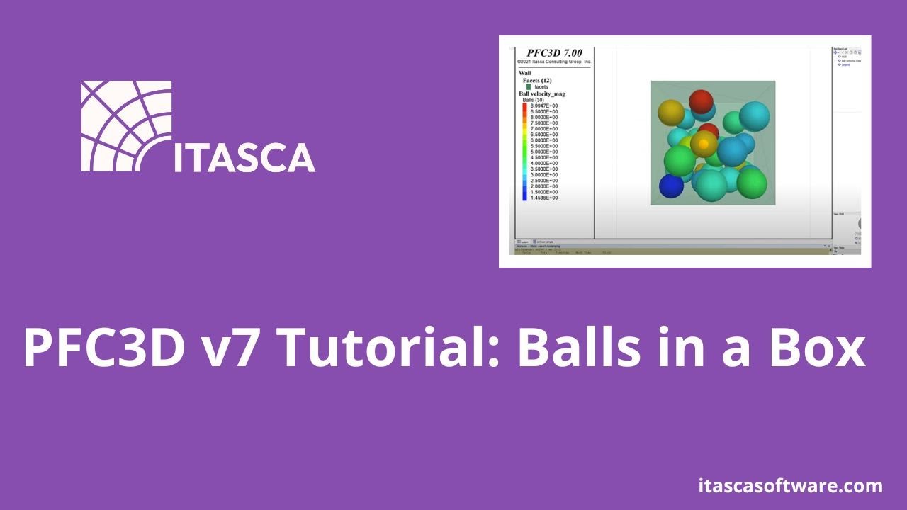 PFC3D v7 Tutorial: Balls in a Box