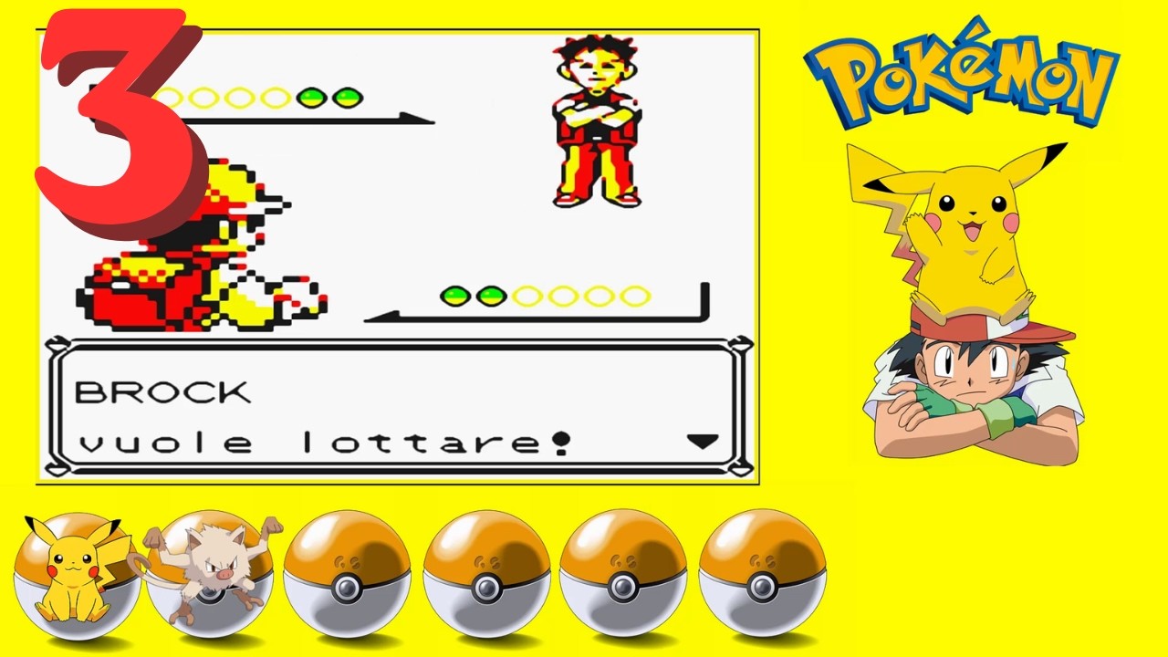 BROCK CAPOPALESTRA - Pokèmon giallo - ep 3