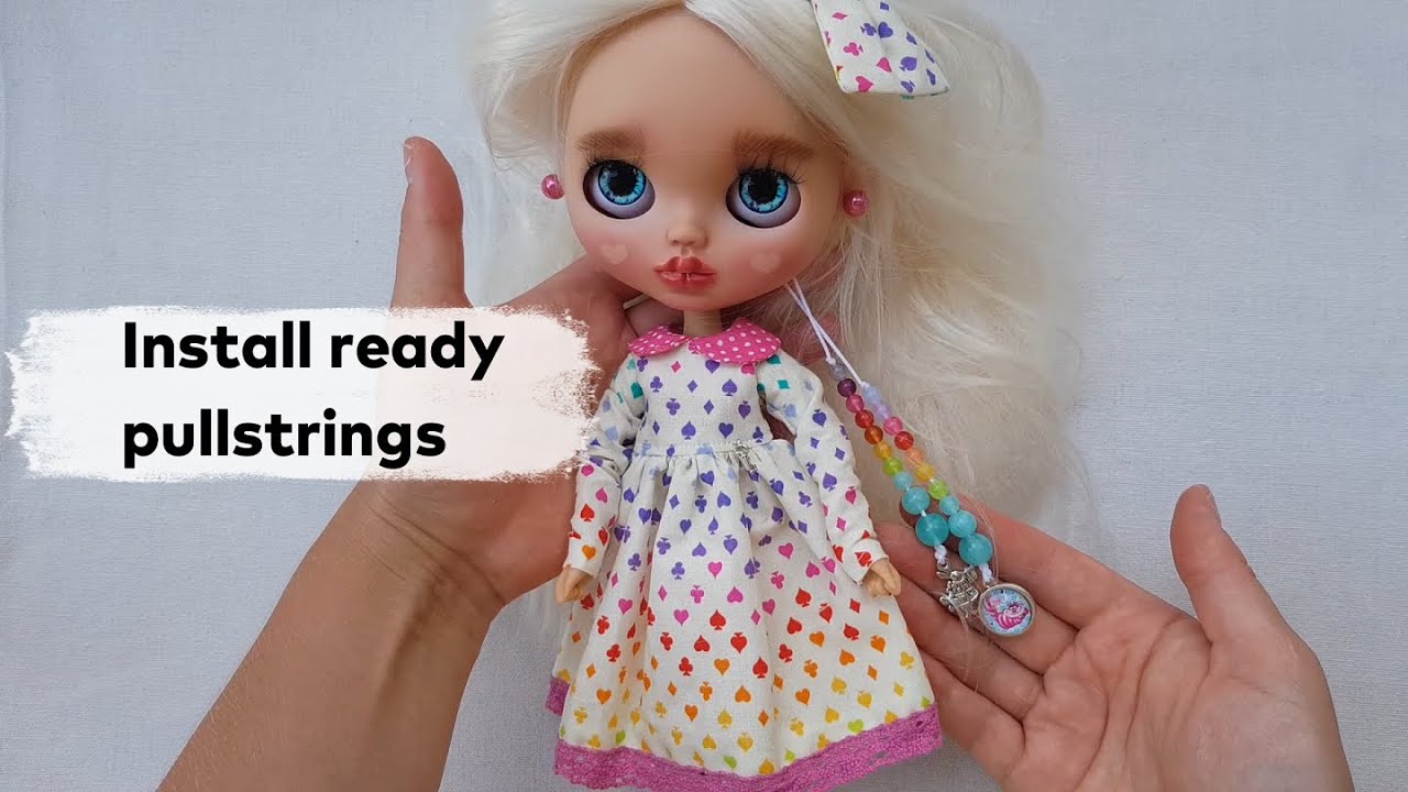 Install Ready Pullstrings for Blythe Doll