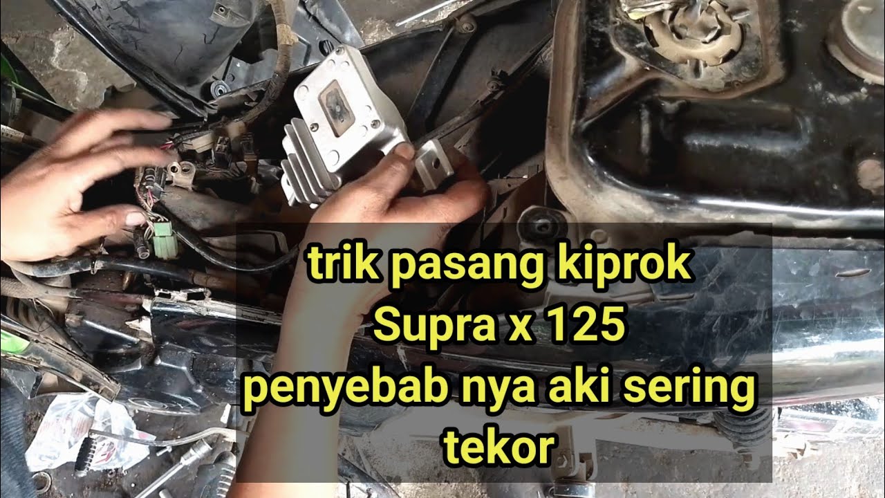 Cara memasang kiprok Supra X 125# aki gampang tekor tidak ngecas