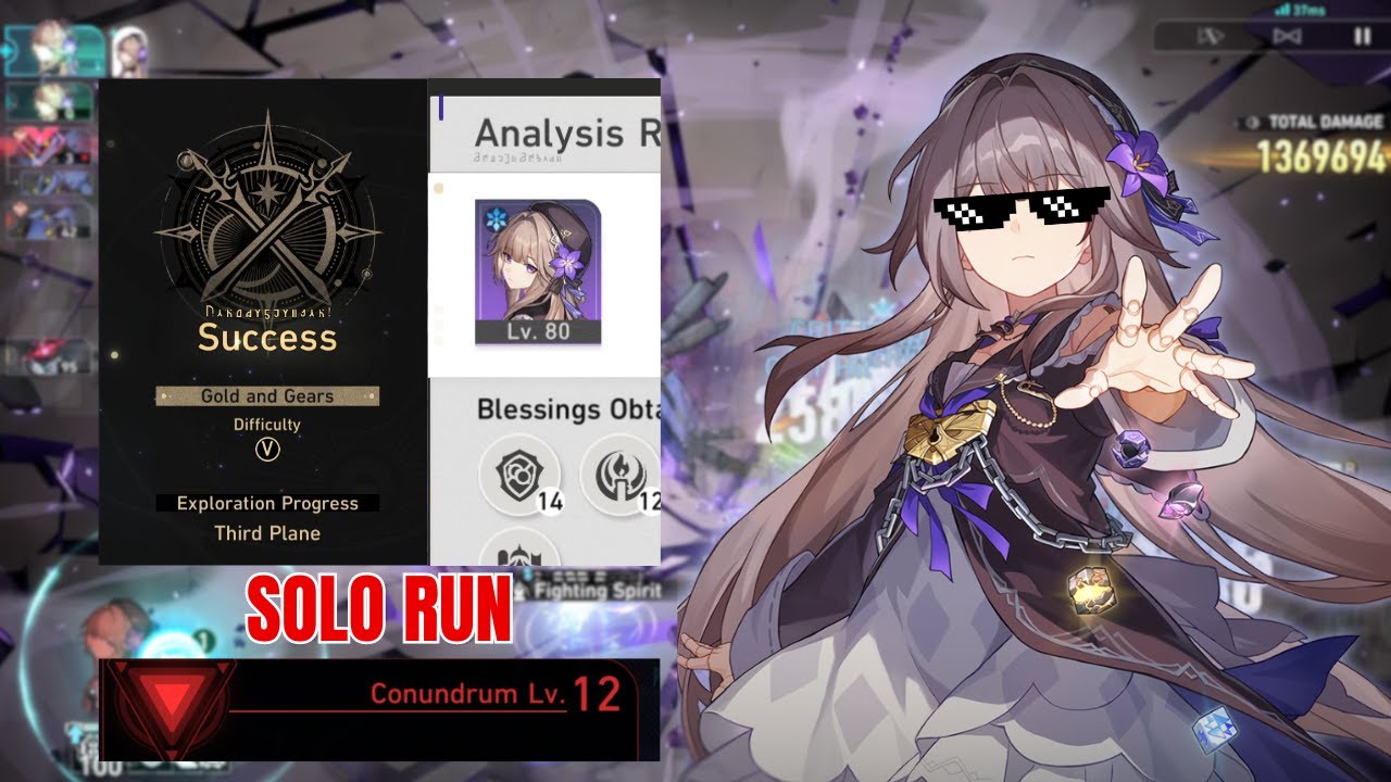 Herta SOLO RUN Conundrum Lv. 12 | SU Gold and Gears