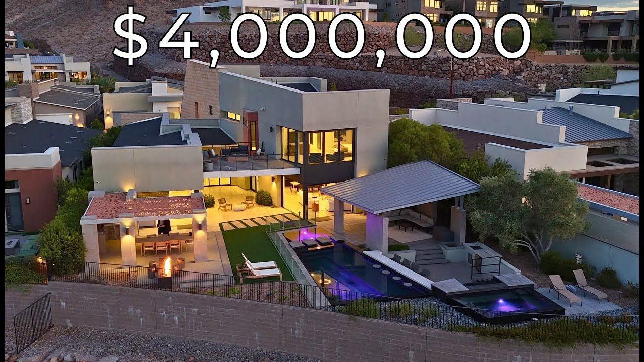 Inside a $4,000,000 Architectural Modern Las Vegas Mansion with Insane Views!